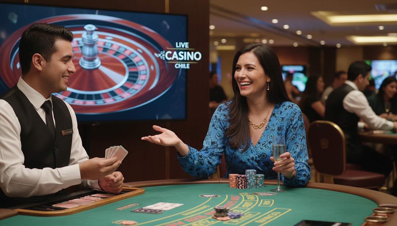 Jugadores en un casino en vivo